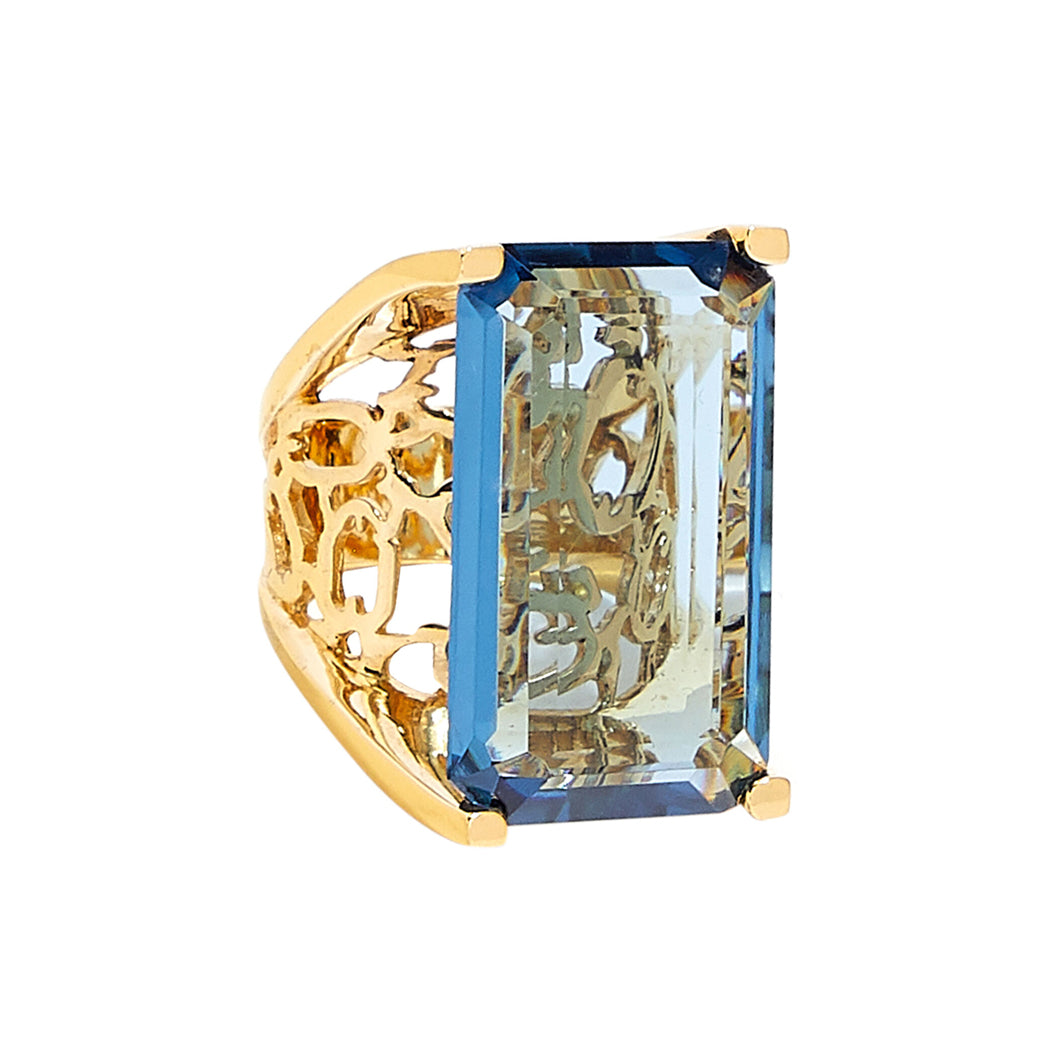 Anillo  Guerrero azul