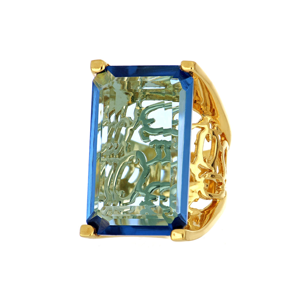 Anillo Guerrero azul